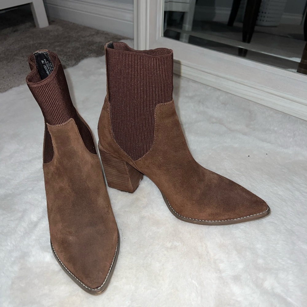 Brown Suede Ankle Boots